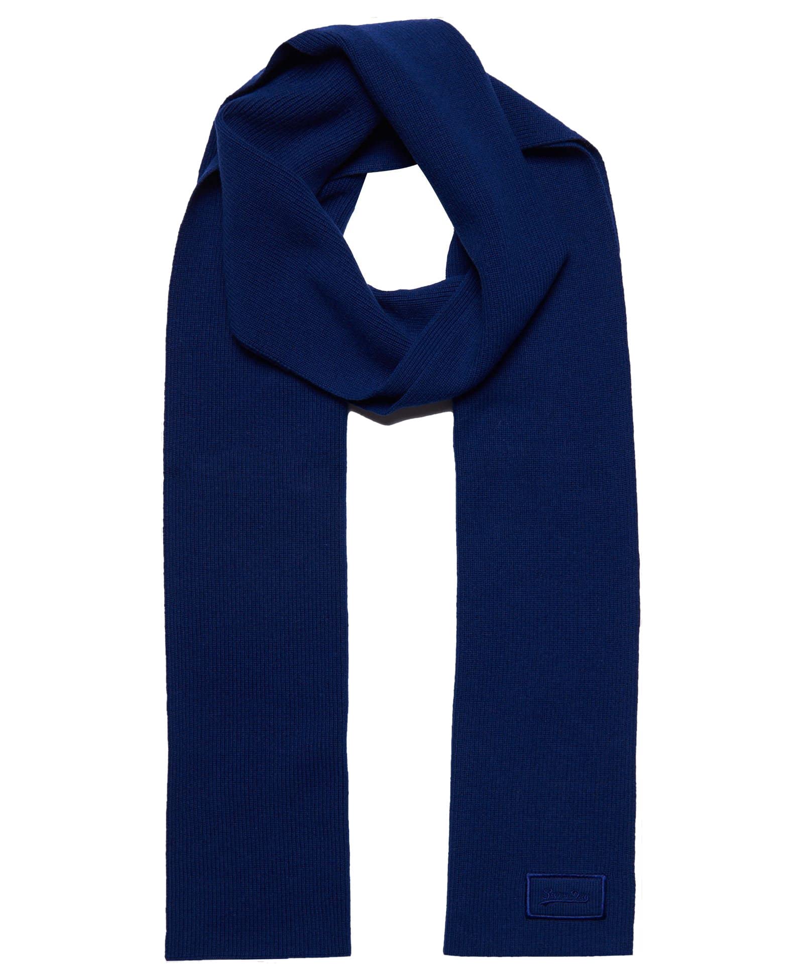Superdry Men's Bright Blue Grit Vintage Logo Scarf (Bright Blue Grit) One Size