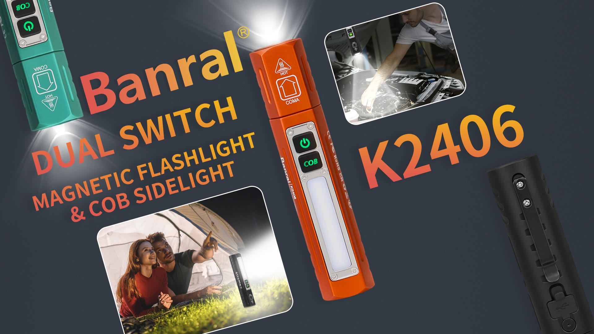 Image of Rechargeable Magnetic Small Powerful Flashlights, Bright Pocket Flashlight | High Lumens, USB C Charging, 8 Modes Zoomable, Dual Button Waterproof Tactical Work Flash Light for Car,Emergency,Camping
