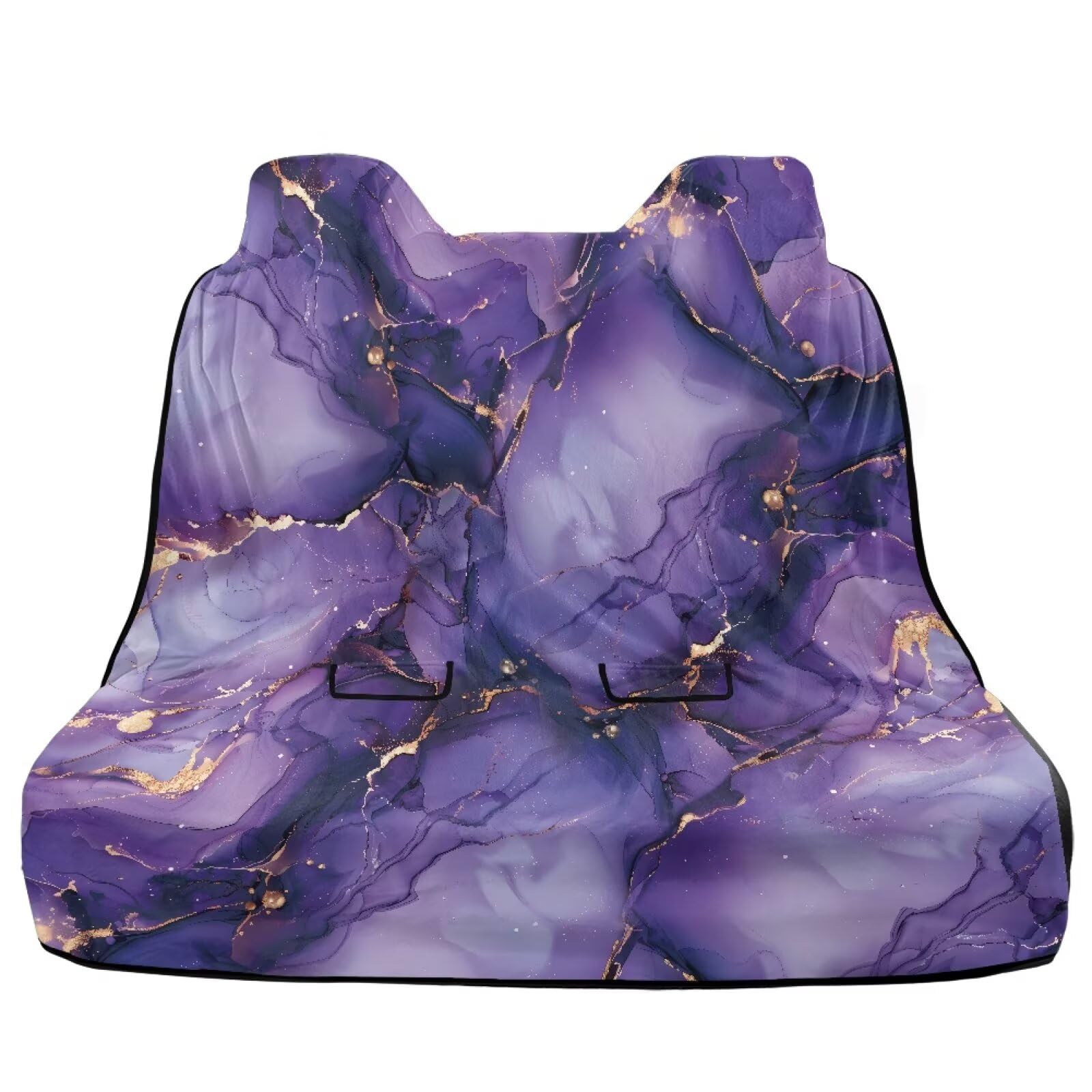 Dreaweet Purple Marble Print Towel Seat Covers for Cars Back Seat,1 Pcs Washable Universal Rear Seat Covers for Trucks SUV Sedan,Comfort Sweatproof Car Seat Towel Cover After Gym Workout Surfing Yoga