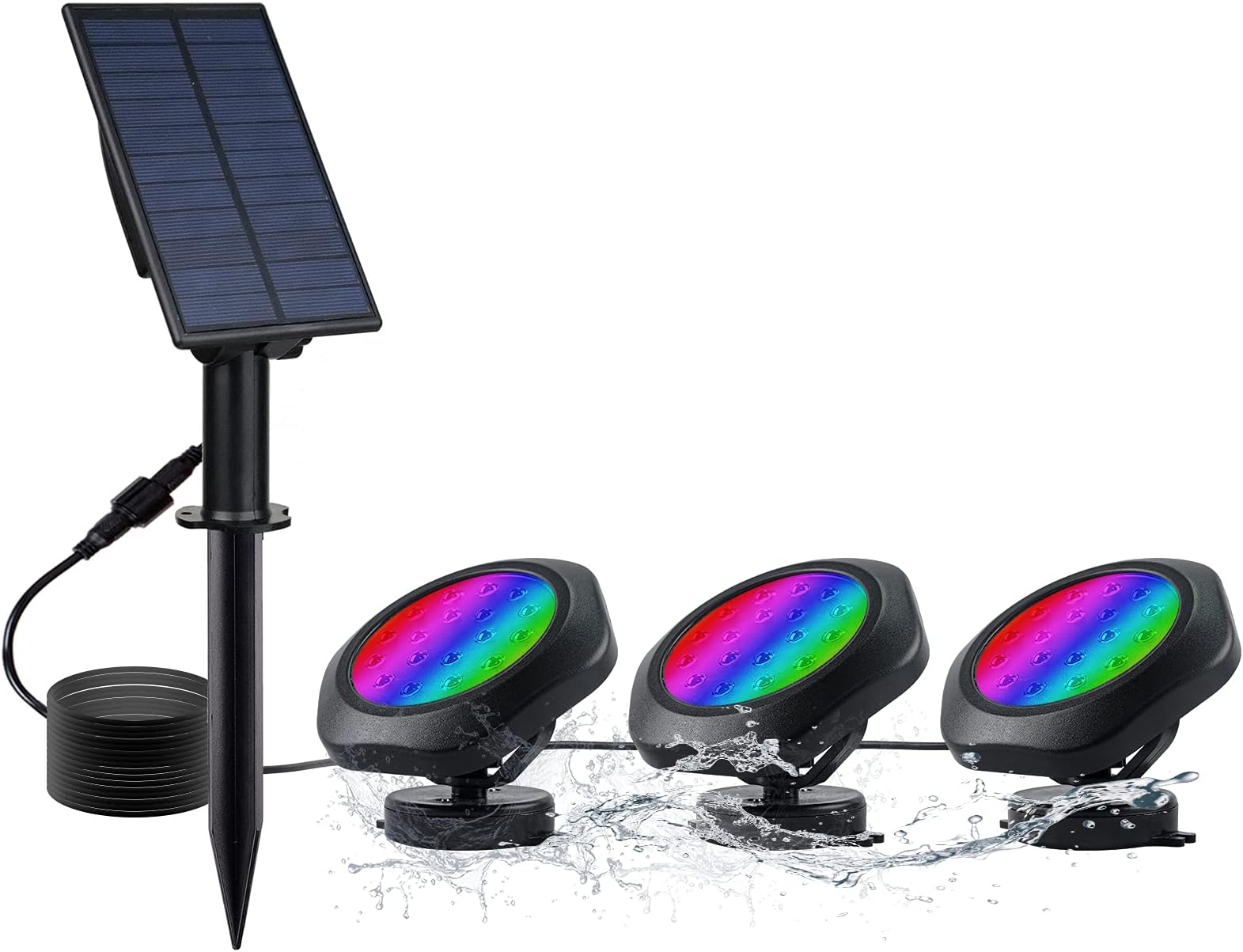 CORESLUX Solar Pond Lights, Waterproof IP68 Underwater Pond Lights