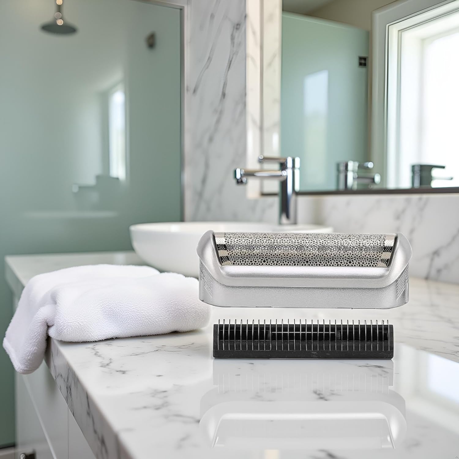 1Pc 5S Razor Replacement Foil and Cutter for Braun, Replacement Shaver Part Cutter Accessories for Braun M90 M60 P40 P50 P60 P70 P80 555 575 370, Men's Electric Shaver Replacement Heads, Men's - Image 8