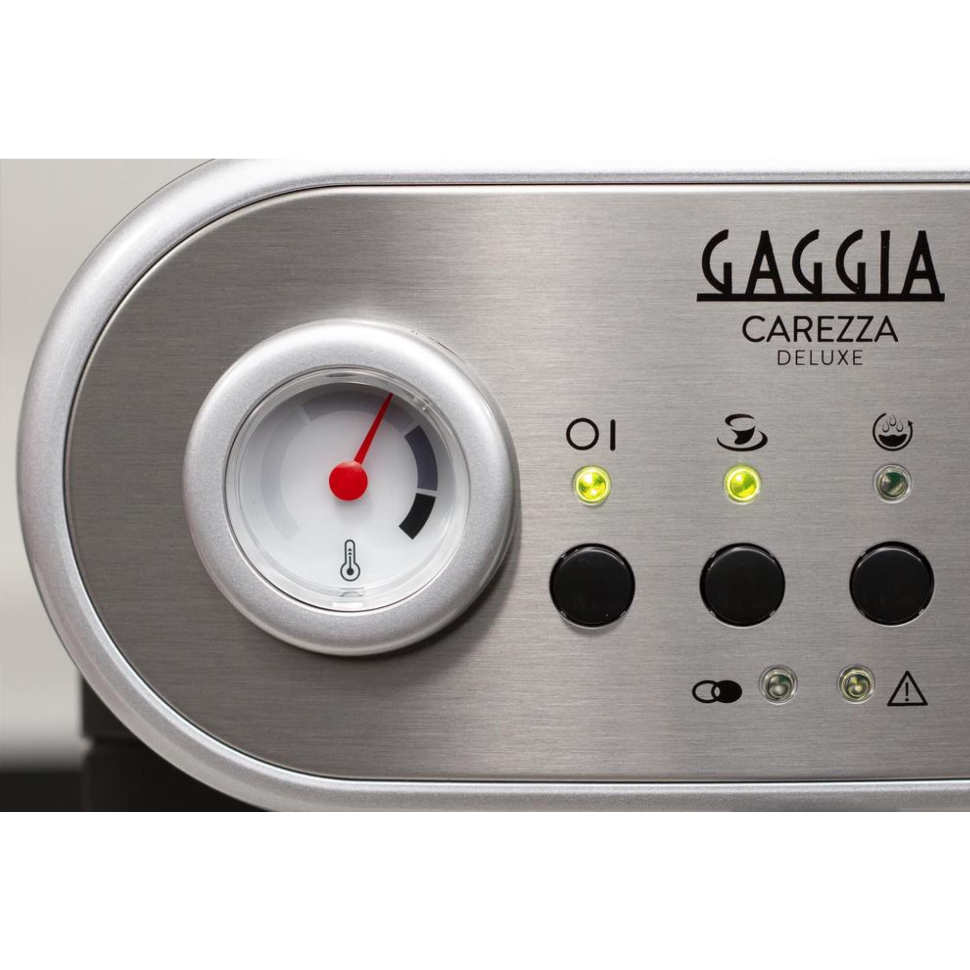 Gaggia RI8525/01 Caffettiera a mano Carezza Deluxe per caffè macinato e cialde, 230V, 50Hz, 1900W, grigio/nero
