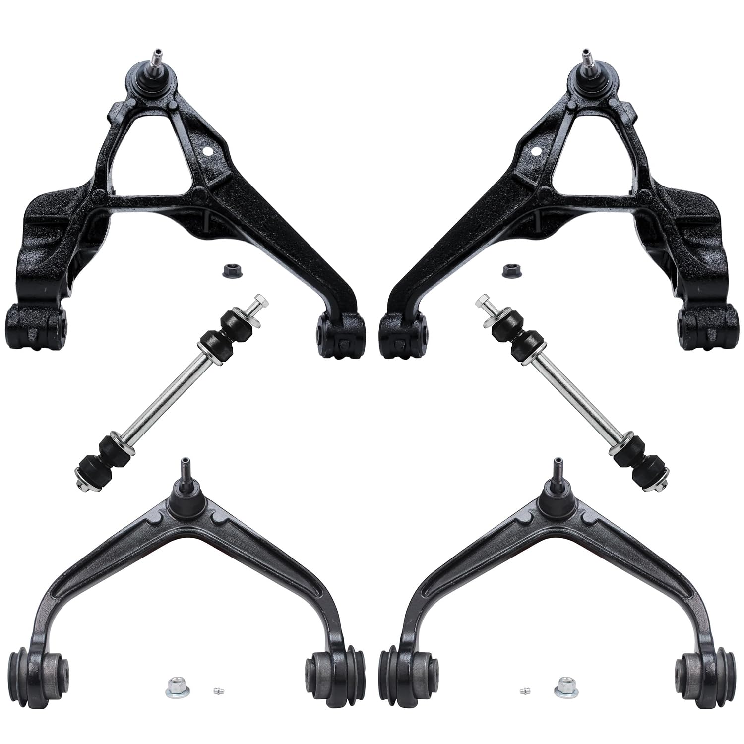 Detroit Axle - 6pc Front End Control Arms Kit for 2011-2019