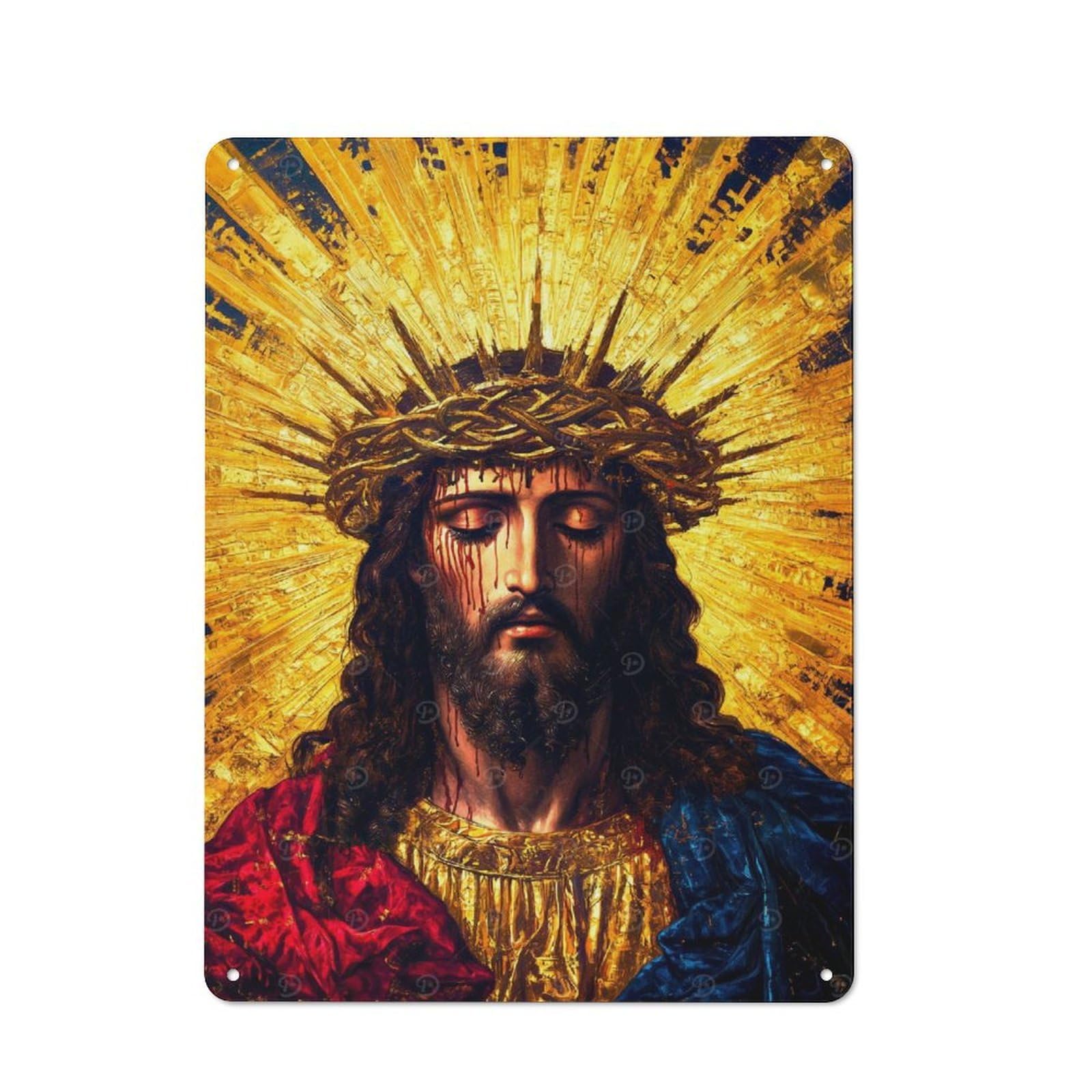 Junmoney Glory Of Jesus Christ Metal Sign 40X30cm With For Pub Or Café, Retro Decor, For Vintage Wall Decor Fans, For Garage And Workshop Walls