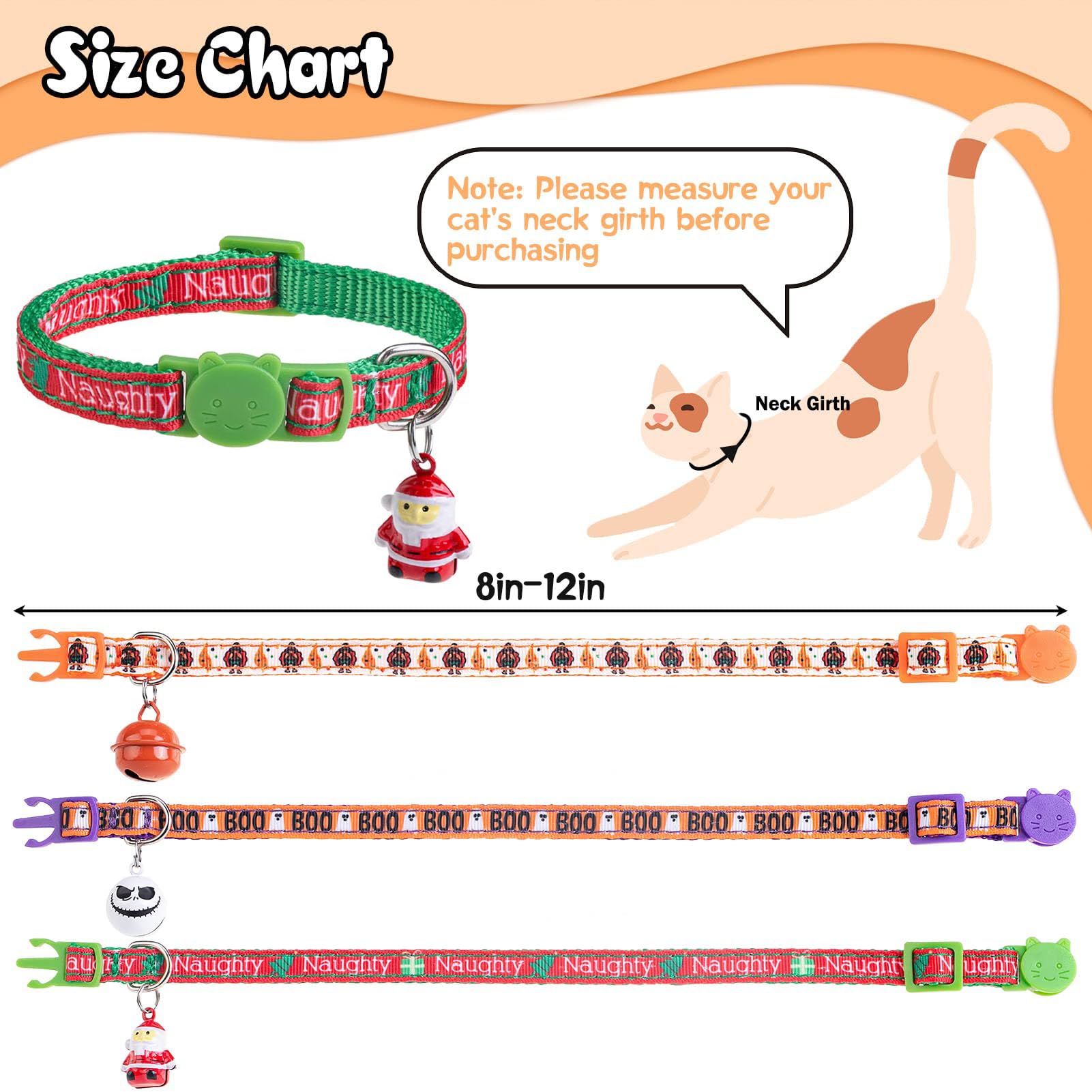 Katzenhalsband Set Für Feiertage – 3 Stück, Mit Fliege & Glöckchen, Verstellbar 18–30 Cm
