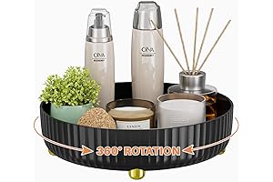 Black Lazy Susan Organizer: A Tidy Haven for Bathroom Essentials