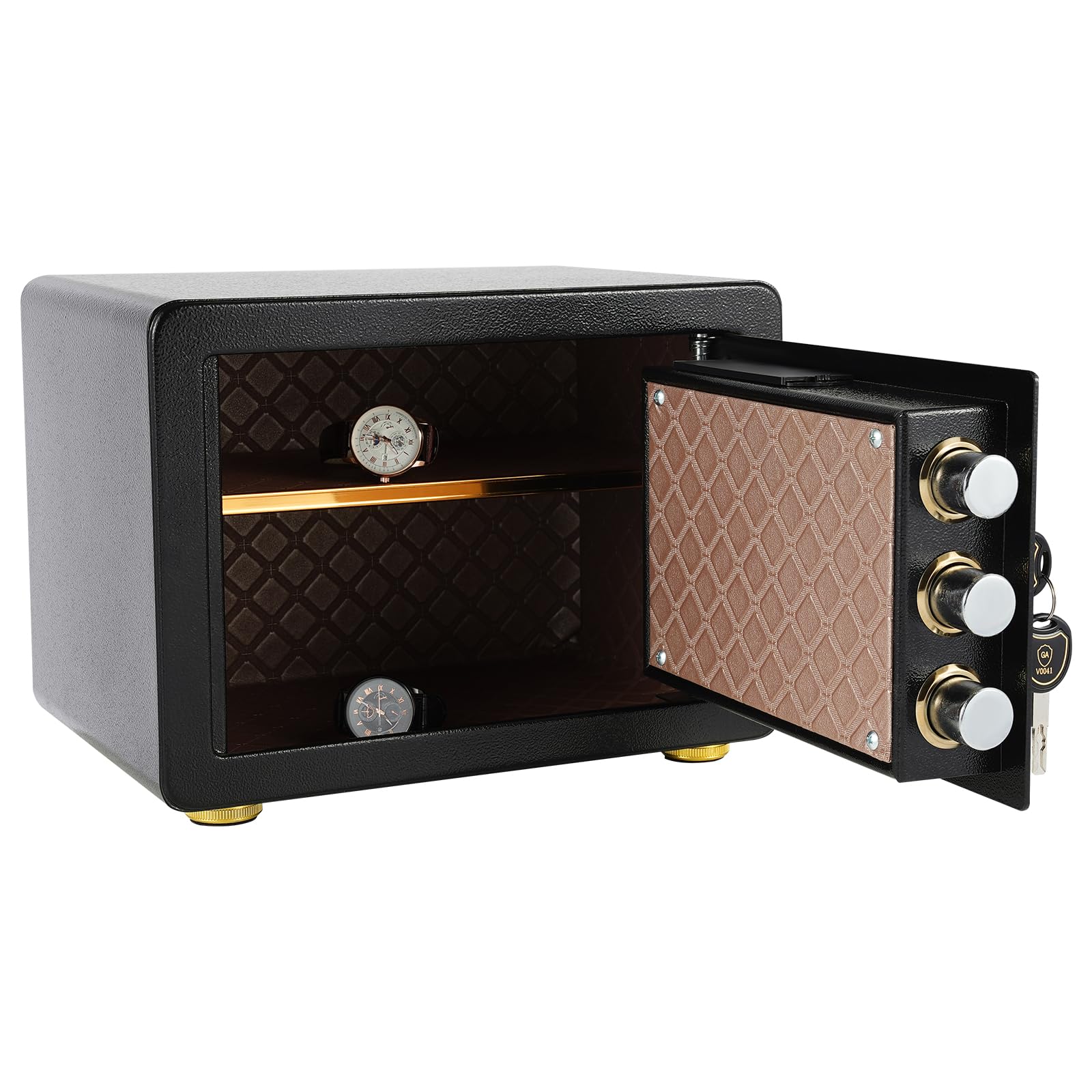 Mini cassaforte elettronica, 35 x 25 x 25 cm, con tasca, cassaforte digitale con tastiera, luce LCD, mobili cassaforte per soldi, gioielli, documenti