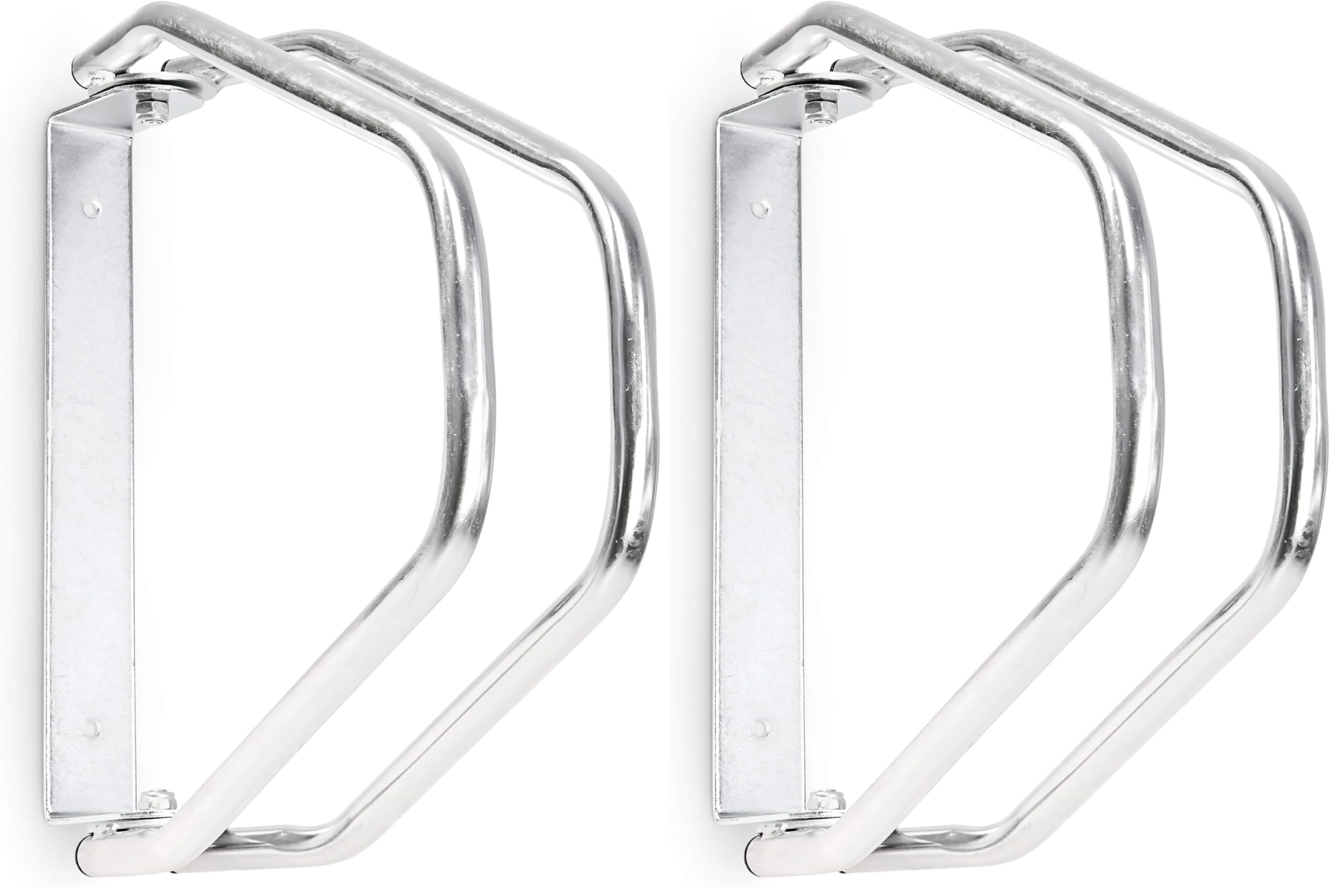 Relaxdays Fahrradständer zur Wandmontage, Wandhalterung für 1 Fahrrad, Verzinkt, Verstellbar, HBT: 32,5 x 9 x 28,5 cm, silber (Packung mit 2)