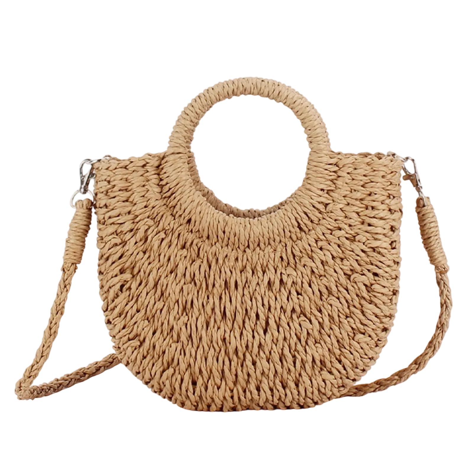 Bandolera de paja creativa y funcional con cordón, bolsos de hombro para mujer que brindan comodidad y estilo. Bolso bandolera de moda