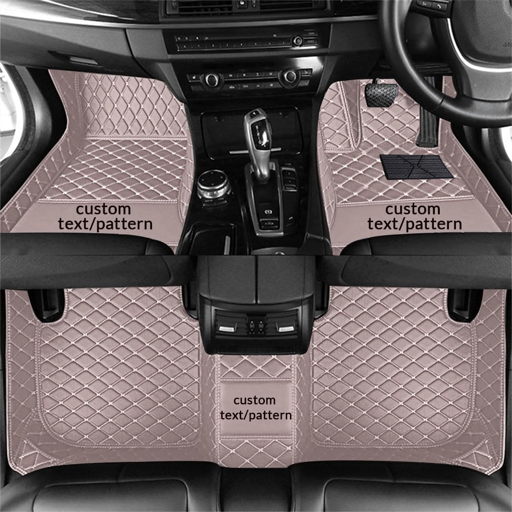 Custom Car Floor Mat for V_olkswa#gen for VW Passat Golf Tiguan Beetle Jetta Polo Touareg ID.4 Car Mat RHD Full Coverage Waterproof Non-Slip Floor Mats Personalized Text and Image Grey