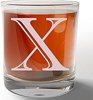 Vista 17 de Monograma grabado de cristal de whisky Rocks de 11 onzas (letra J), regalos de bourbon personalizados de la A-Z para hombres, día del padre, vidrio