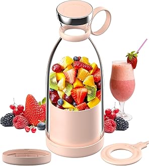 Portable Blender Personal Blender Portable Electric Juicer Kettle Bottle for Shakes, Mini Fruit Battery Rechargeable Portable USB Blender Smoothie maker Assorted Colour!