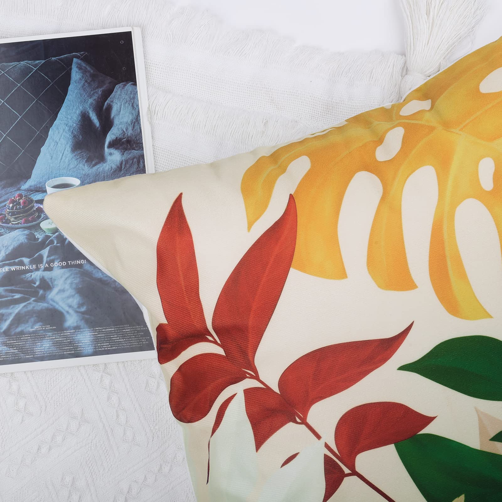 Housses De Coussin Fruits été Bonhause - Lot De 4