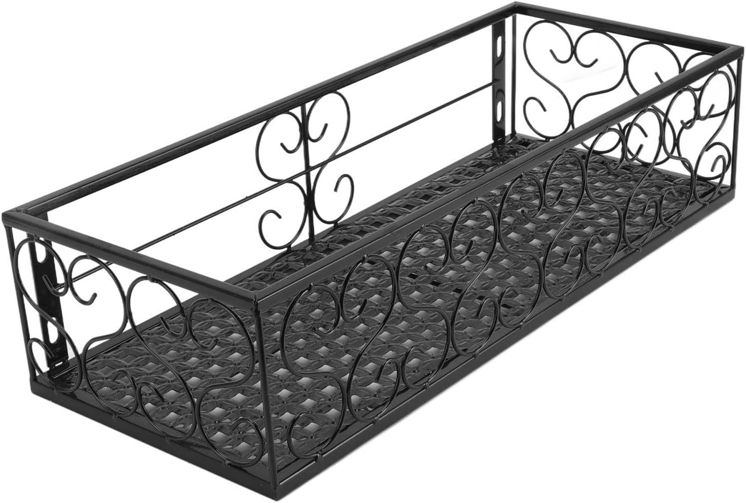 Balcony Flower Rack, Hanging Flower Pot Hanger, Wrought Iron Fence Hanging, Window Sill Shelf, Shelf (Suitable for 6.5cm Railing)