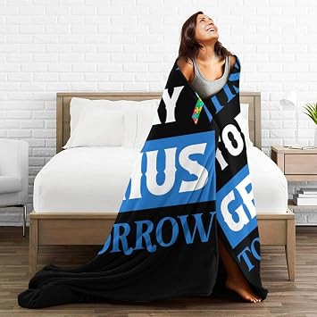 Autistic Today Cenius Tomorrow Throw Blanket for Couch 40x30 Soft Warm Cozy Sofa Chair Bed Home Decor Blanket Flannel Throw Blankets