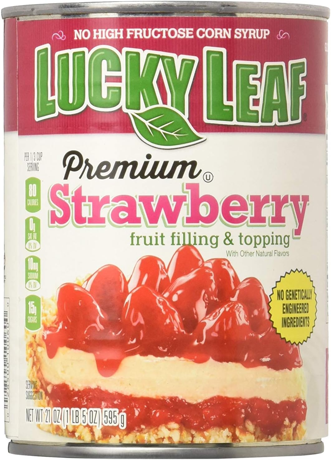 Lucky Leaf Premium Strawberry Fruit Filling & Topping, 21 Ounce (Pack of 8)