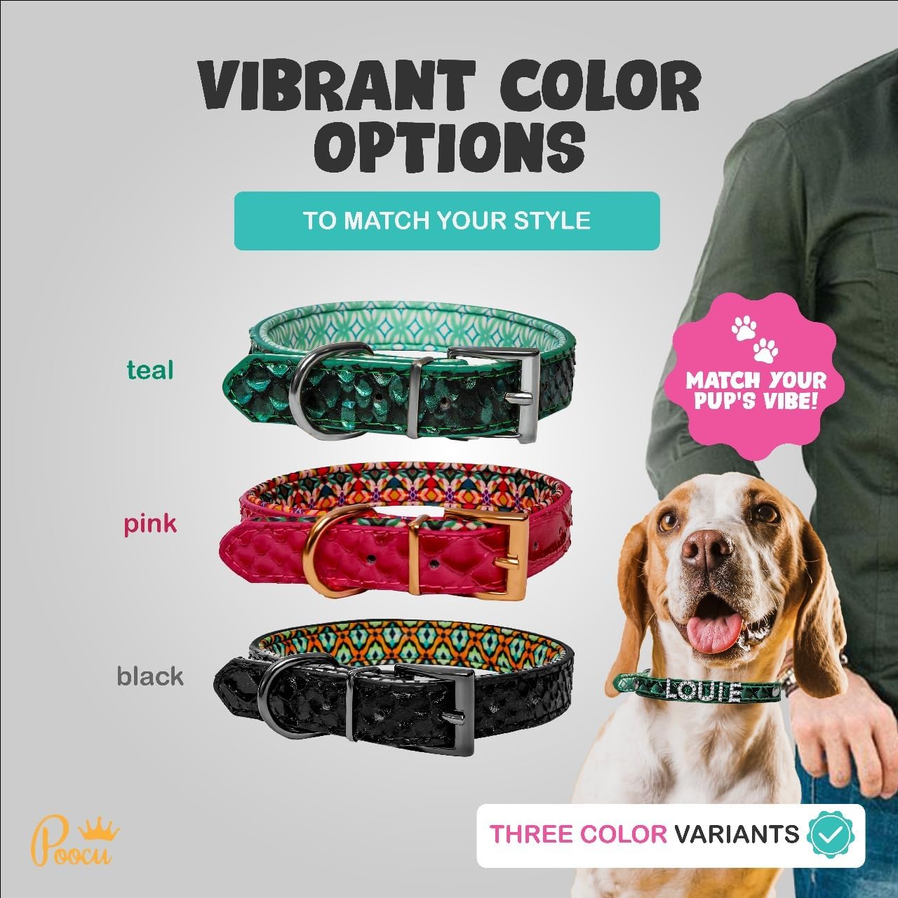 Green Plaid Dog Collar - Stylish, Durable & Comfortable Pet Accessory for Small, Medium & Large Dogs - Ideal for Training & Walking - Adjustable