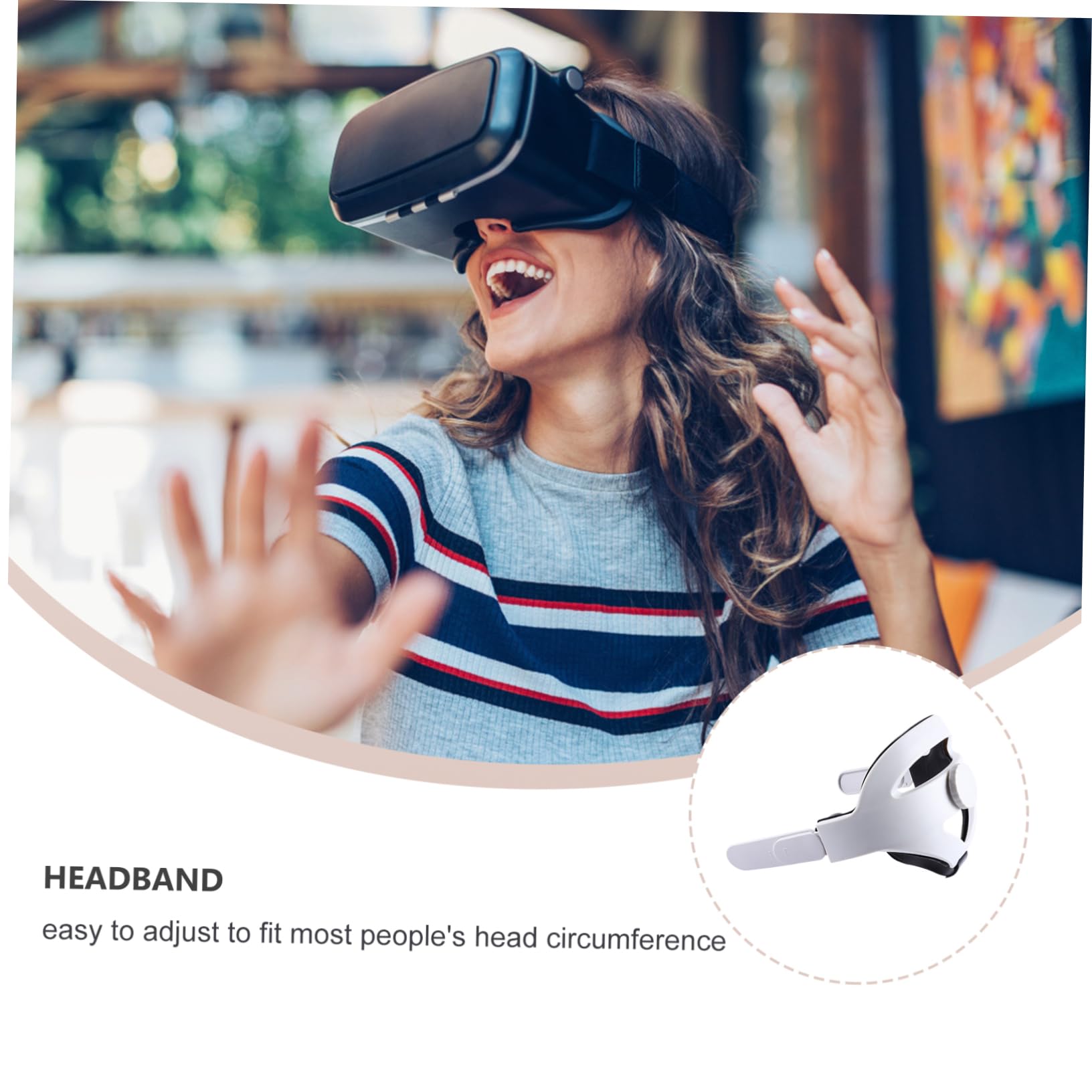 UPKOCH Cinturino per Visore Vr Compatibile Regolabile Cuscinetto per Testa Morbido e Resistente Facile da Installare e Rimuovere
