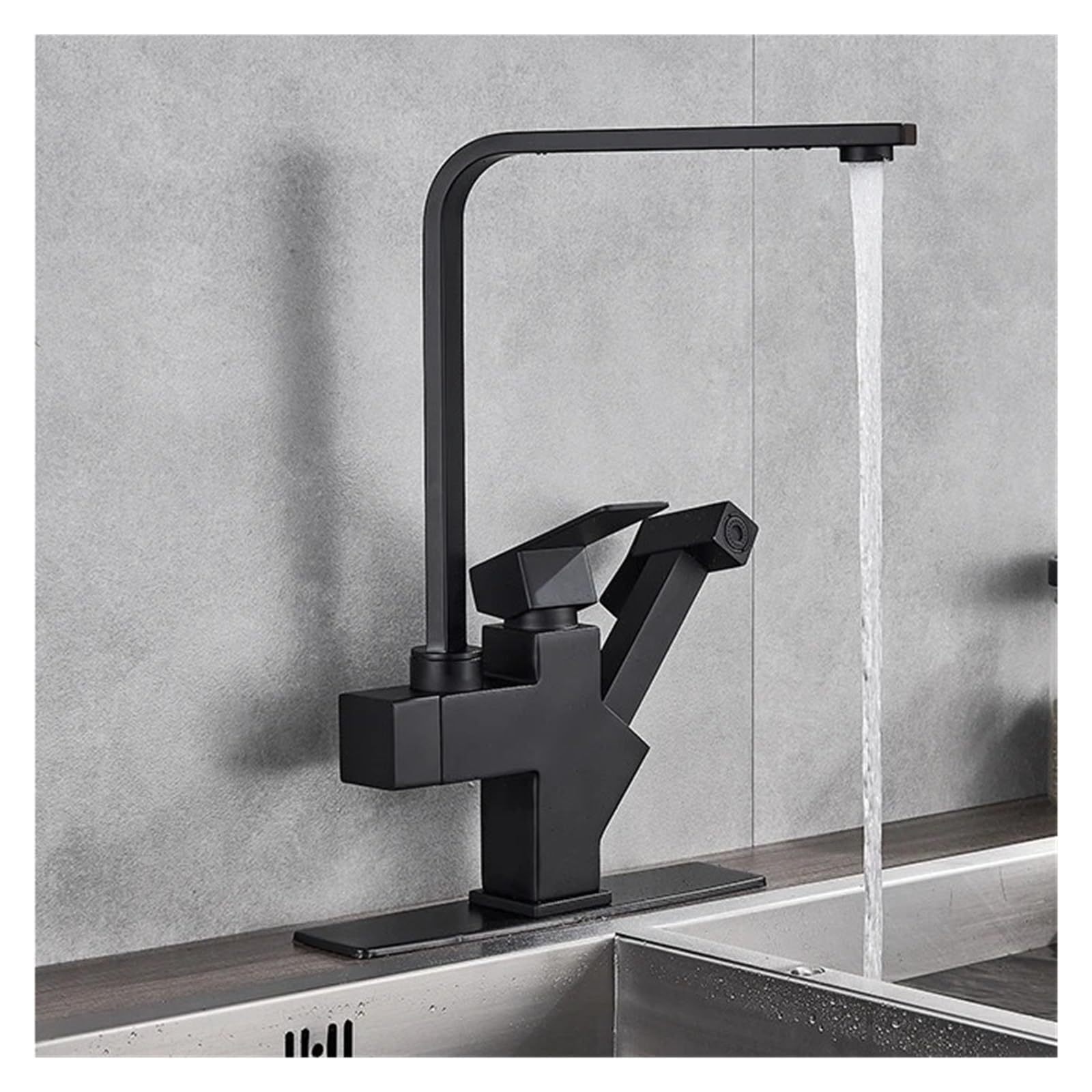 Mitigeur chaud et froid laiton robinet évier cuisine douchette extractible