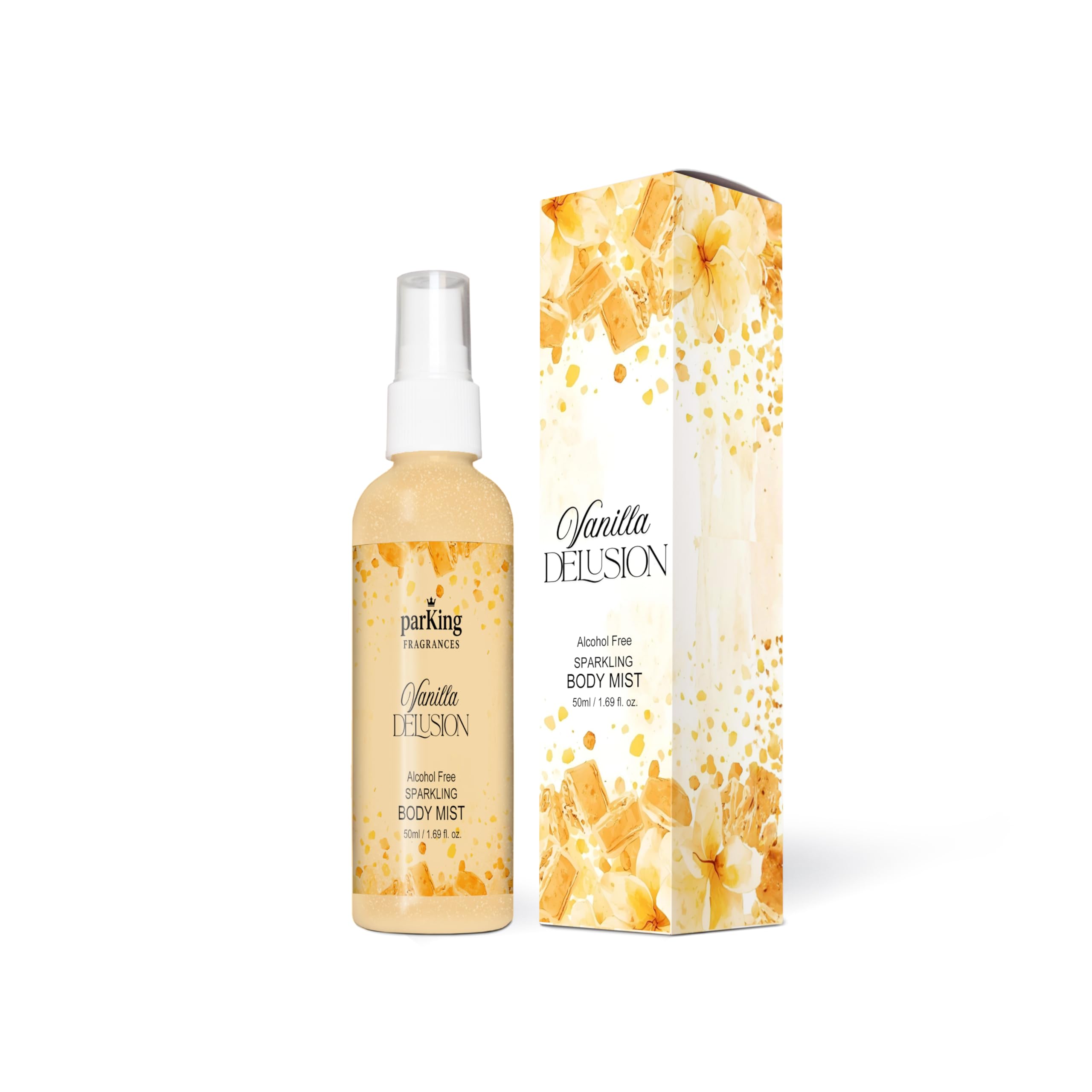 Vanilla Delusion Sparkling Body Mist, Alcohol Free, with Shimmer Particles, Vanilla and Musk, 50ml-image-28