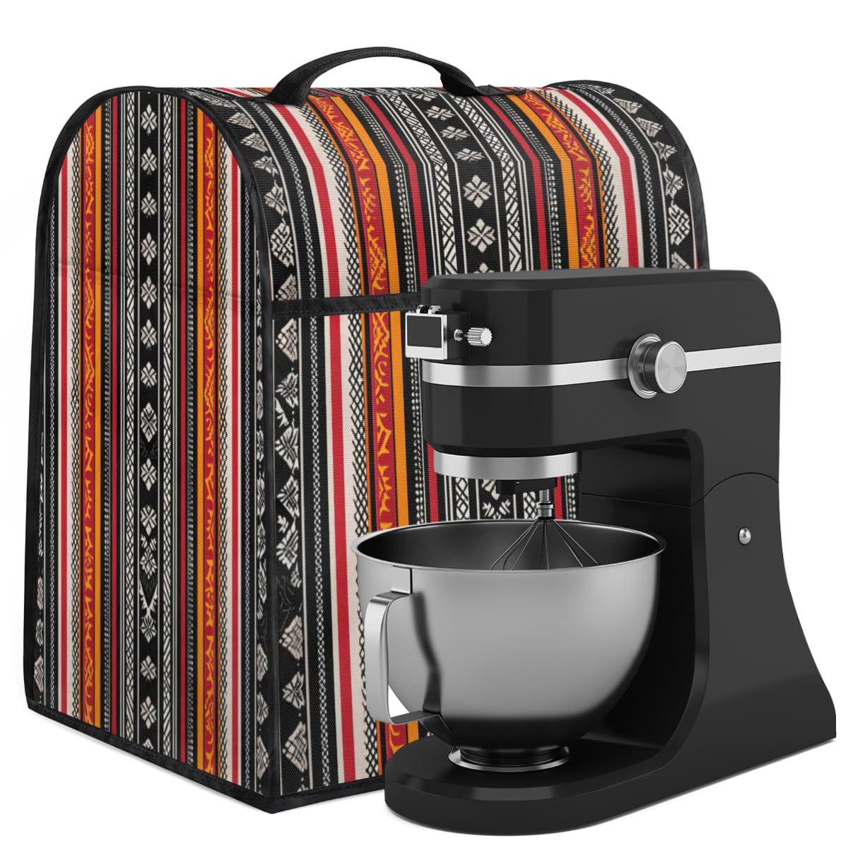 Coffee Maker Cover Aztec Ethnic Printing Kitchen Appliance Covers Small Appliance Covers Blender Cover Juicer Cover Dust Covers for Kitchen Appliances with Top Handle and Pockets,Washable,C247