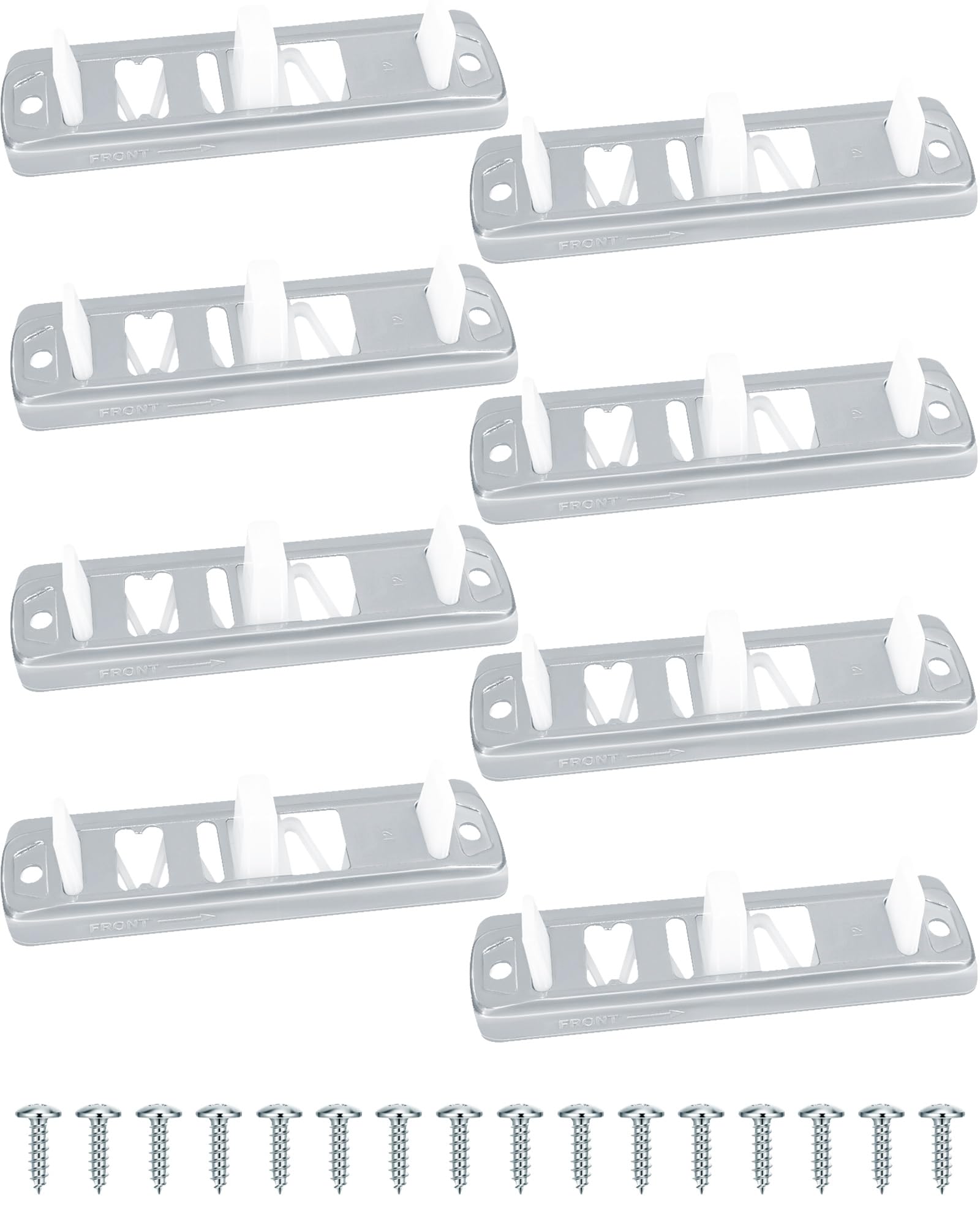 IWIWE N 6560 Sliding Closet Door Floor Guide Kit Compatible with Prime-Line N 6560 Stamped Steel Closet Door Guides for Floor Fits 3/4" to 1-3/8"