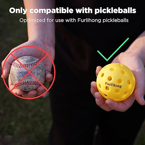 Miniatura 3 de Furlihong Kit de inicio de pickleball 680PBH, incluye máquina de lanzamiento, red de reciclaje de bolas, paleta de pickleball, 3 bolas de pickleball