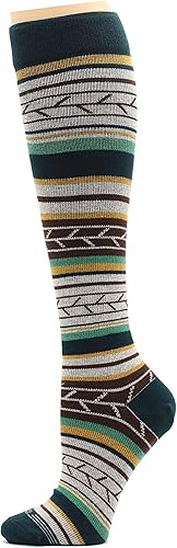 Miniatura 3 de 6 pares de calcetines de compresión de algodón peinado de 8-15 mmHg con soporte graduado hasta la rodilla para mujer