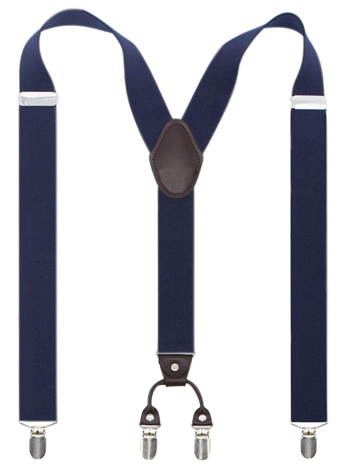 Bioterti Men 1 1/4" Wide Heavy Duty Y -shape Suspenders For Wedding, Formal Events