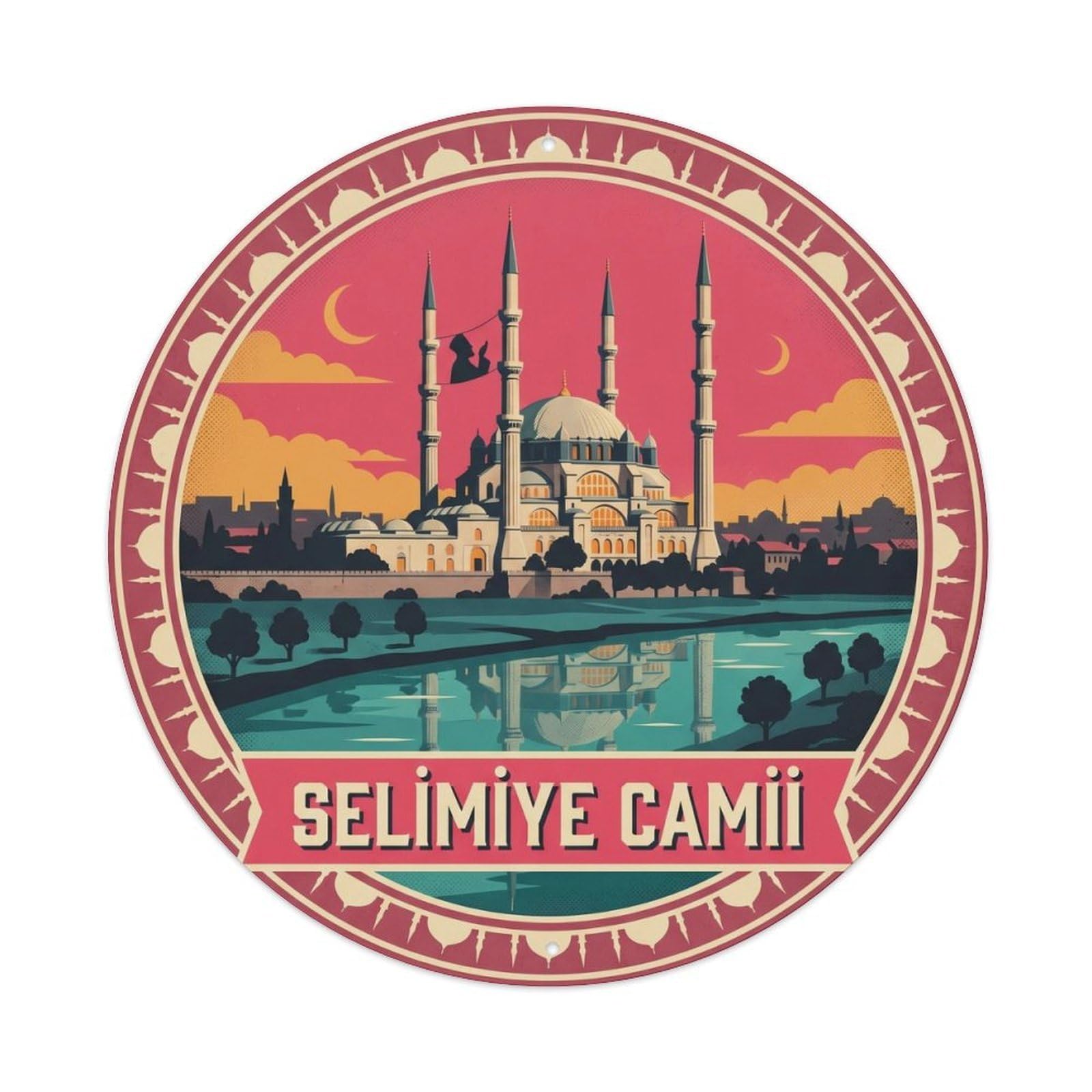 Selimiye Mosque Edirne Ottoman Landmark Turkey Metal Tin Sign