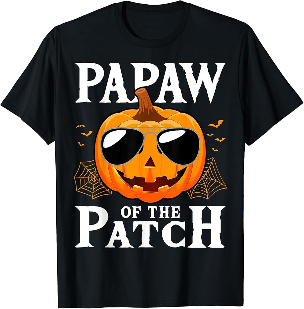 Mens Pumpkin Papaw Of The Patch Family Halloween Costume T-Shirt