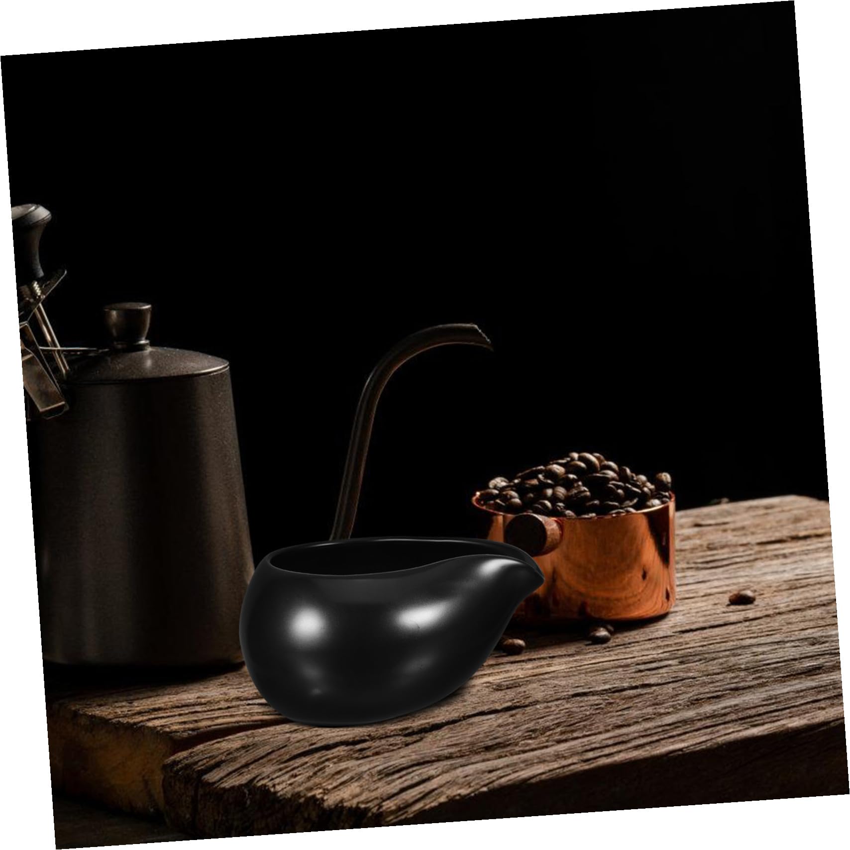 Ipetboom Pichet à Lait en Céramique Vintage 3 Pièces, Bol à Condiments Bec Verseur Rond, Petit Pot à Sauce pour Café et Restaurant, Porte-lait Antidérapant, Sirop et Vinaigrette