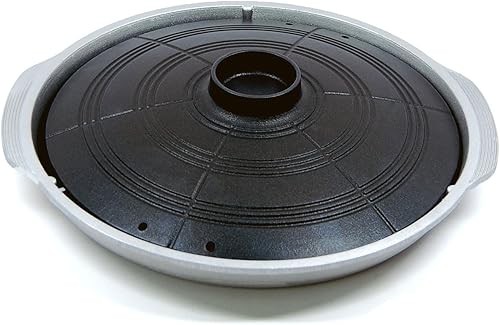 Miniatura 4 de CookKing - Sartén tradicional coreana para parrilla, forma de tapa de caldero - Sartén antiadherente para parrilla de parrilla de aluminio fundido