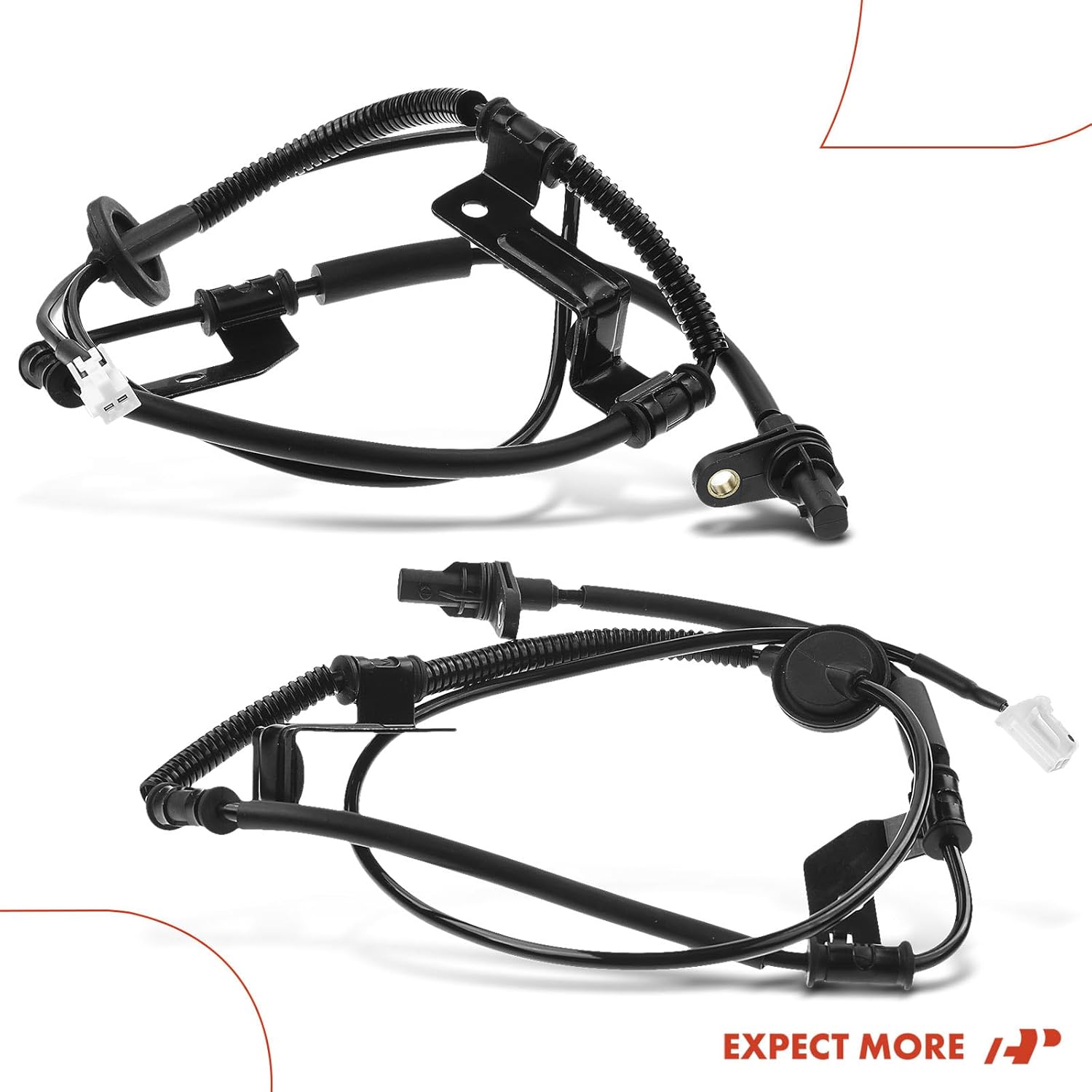 A-Premium ABS Wheel Speed Sensor Compatible with Kia Models - Rondo 2007 2008 2009 2010 - Rear Driver and Passenger Side, 2-PC Set, Replace# 95680-1D100