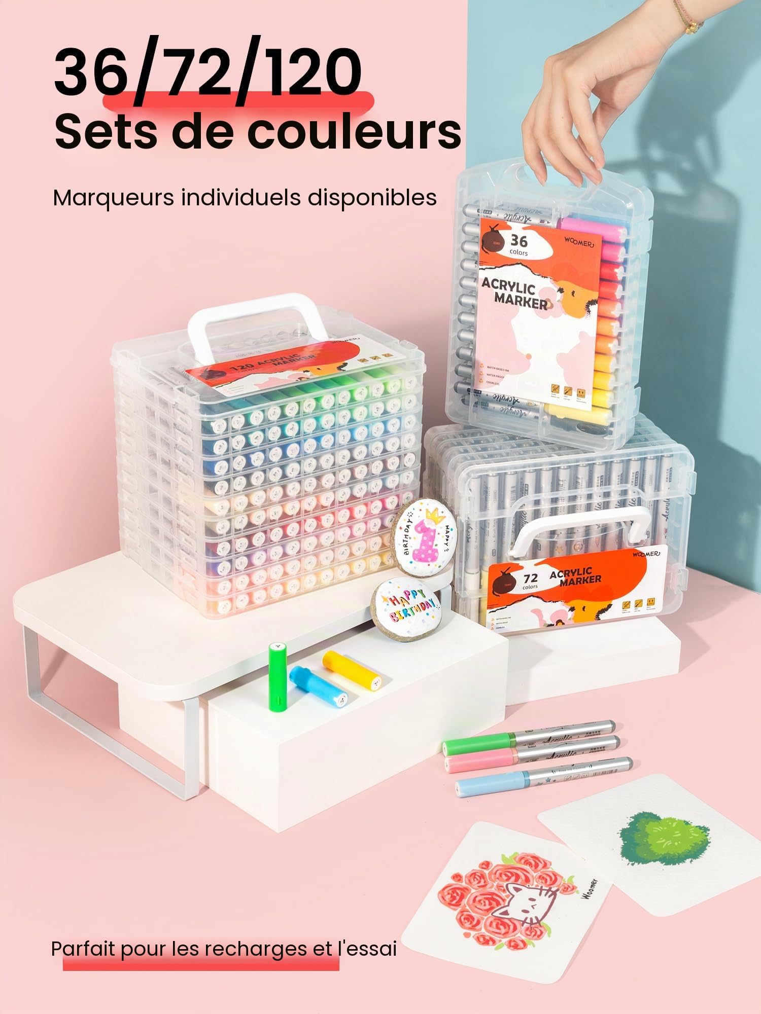 Woomer Marqueurs Acryliques 72 Couleurs