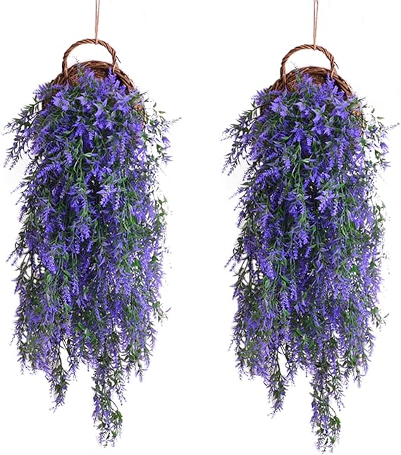 2Pcs Artificial Trailing Flowers Plastic Plants, Artificial Trailing