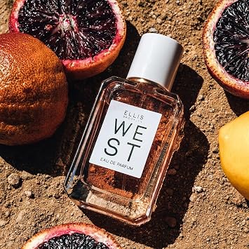 Ellis Brooklyn WEST Eau De Parfum Travel Spray - Blood Orange Pear Blossom Vetiver - Clean Vegan Non Toxic Unisex Fragrance - 10 ml