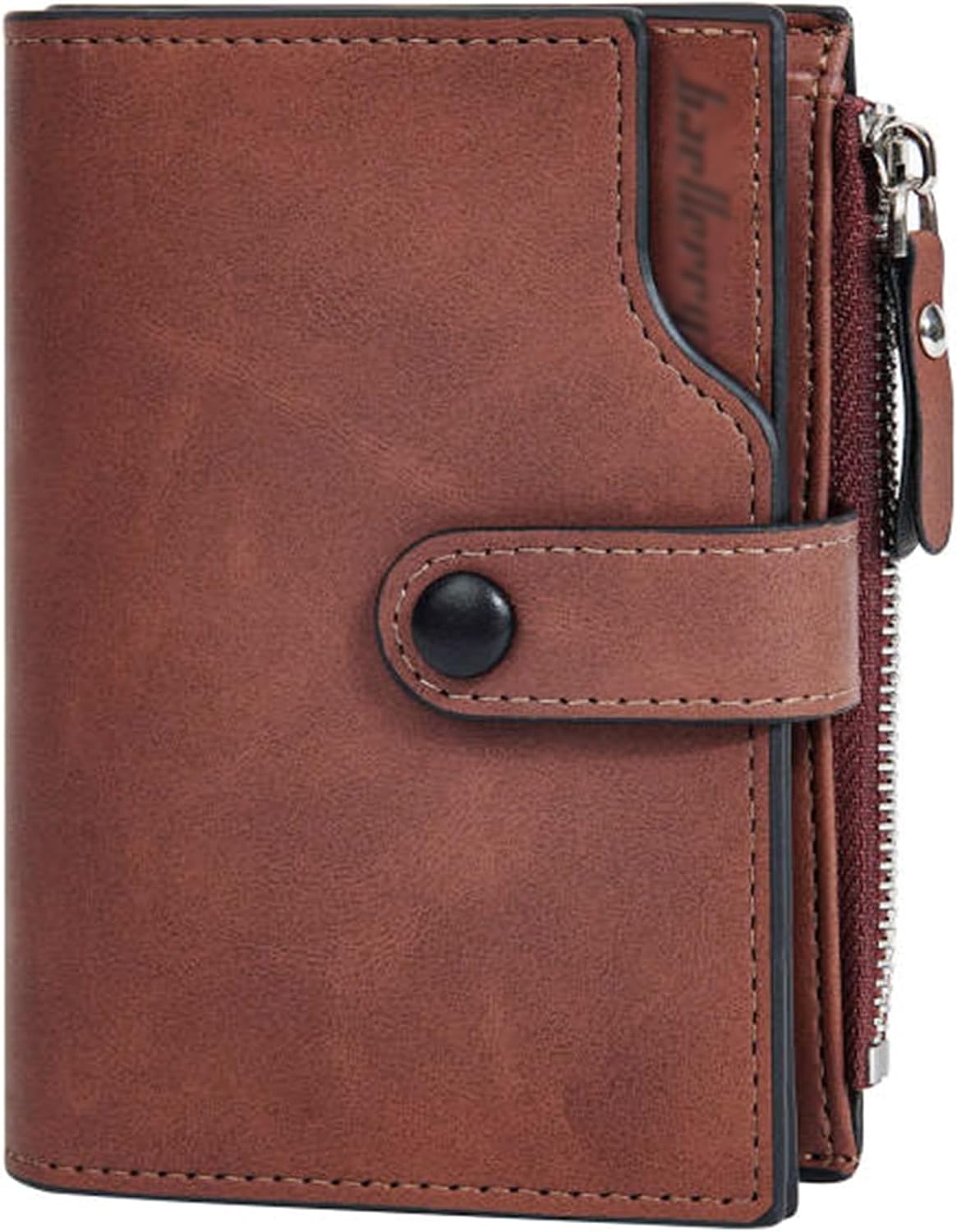 Wallet for Men Large Capacity Leather RFID Blocking Trifold Wallet with 2 ID Windows and 15 Card Holders