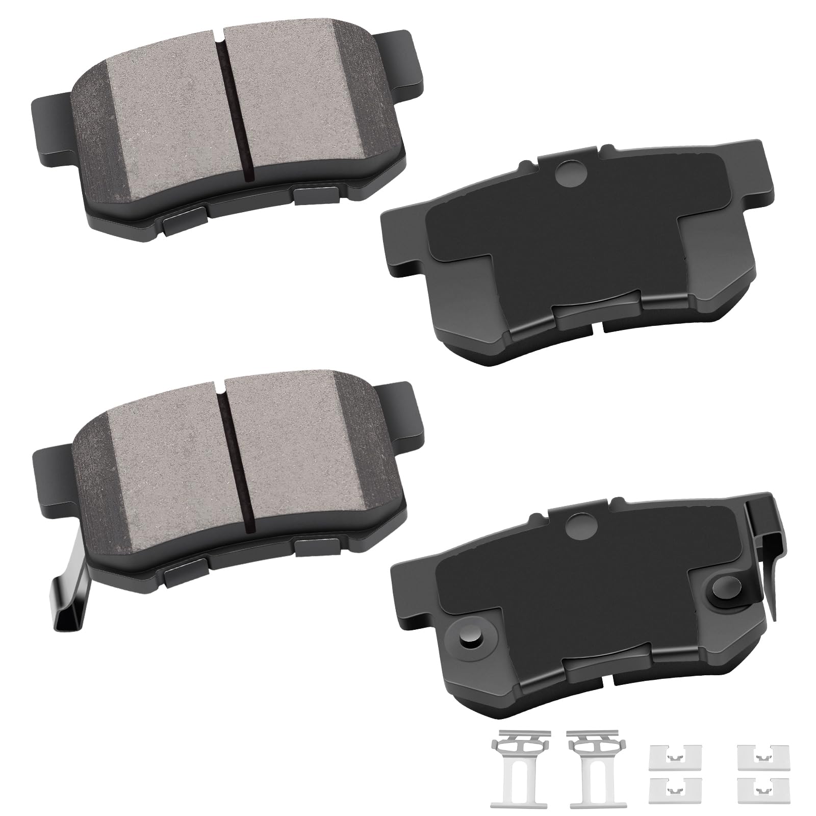 cciyu D536 4pcs Rear Ceramic Brake Pads Kits