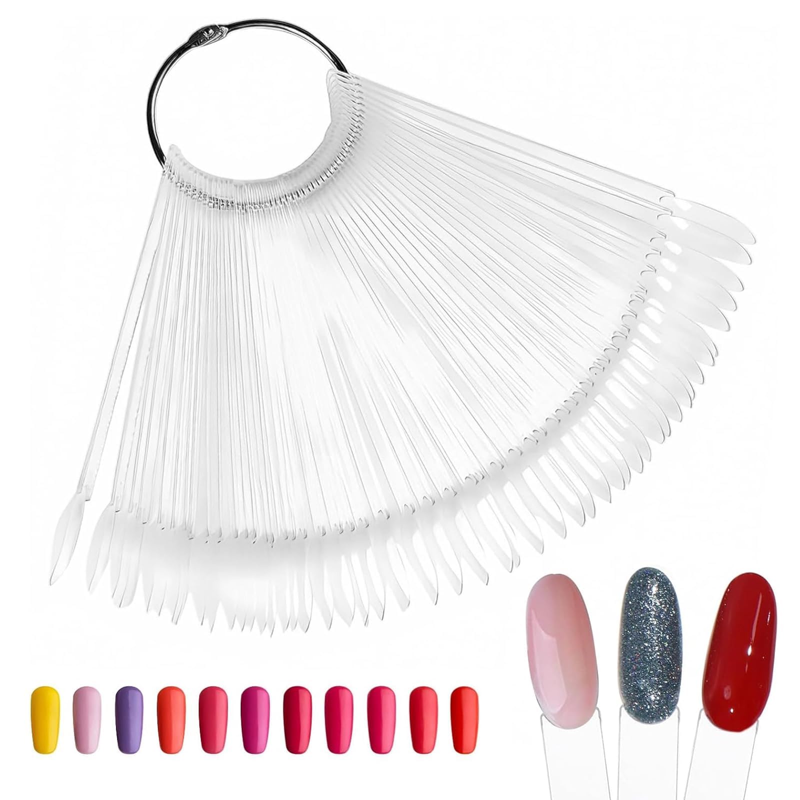 50 Pcs Nail Swatch, Nail Swatch Sticks, Nail Colour Display Tips, Nail Colour Display Tips