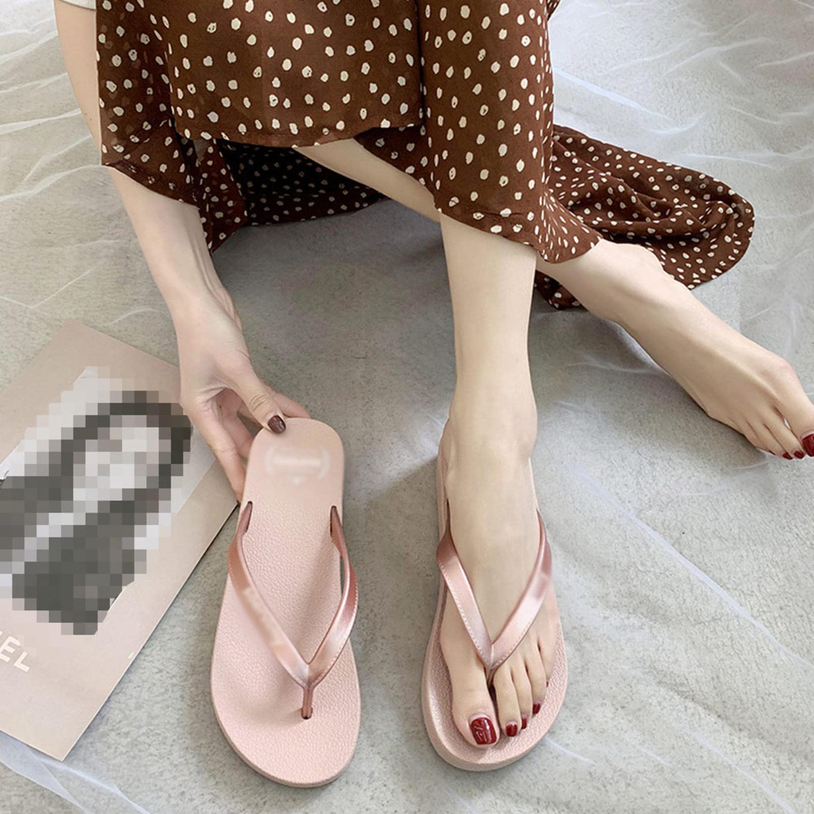 新品 Plage CAMINANDO SP THONG PLATFORM 36 Women's Platform Flip Flop Summer Wedge Beach Thong Sandals