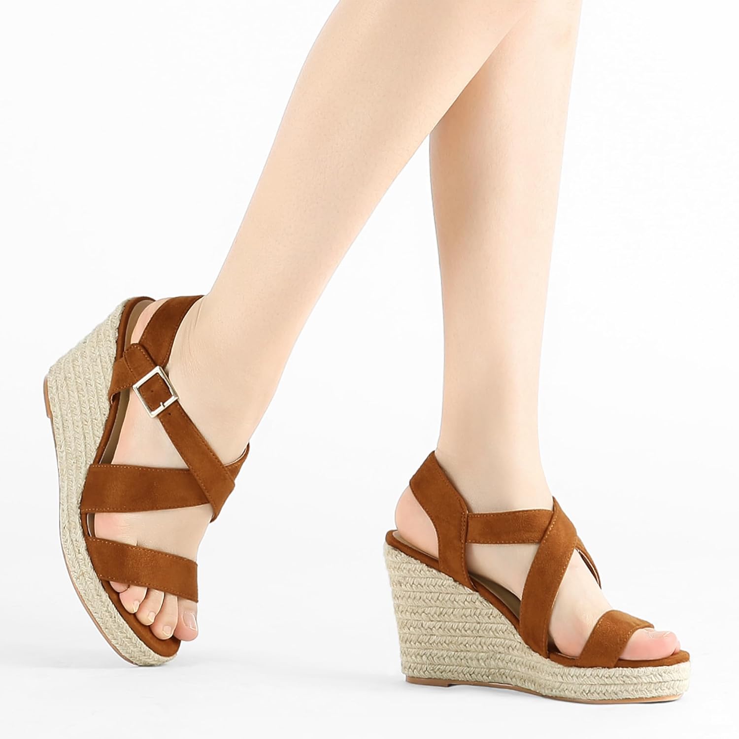 Allegra K Women's Espadrilles Platform Slingback Wedges Sandals - Image 2