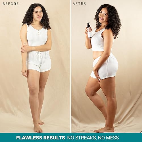 Miniatura 2 de Kit de mousse autobronceador, fabricado en Estados Unidos con ingredientes naturales y orgánicos, kit de autobronceado con cepillo y manopla Kabuki,