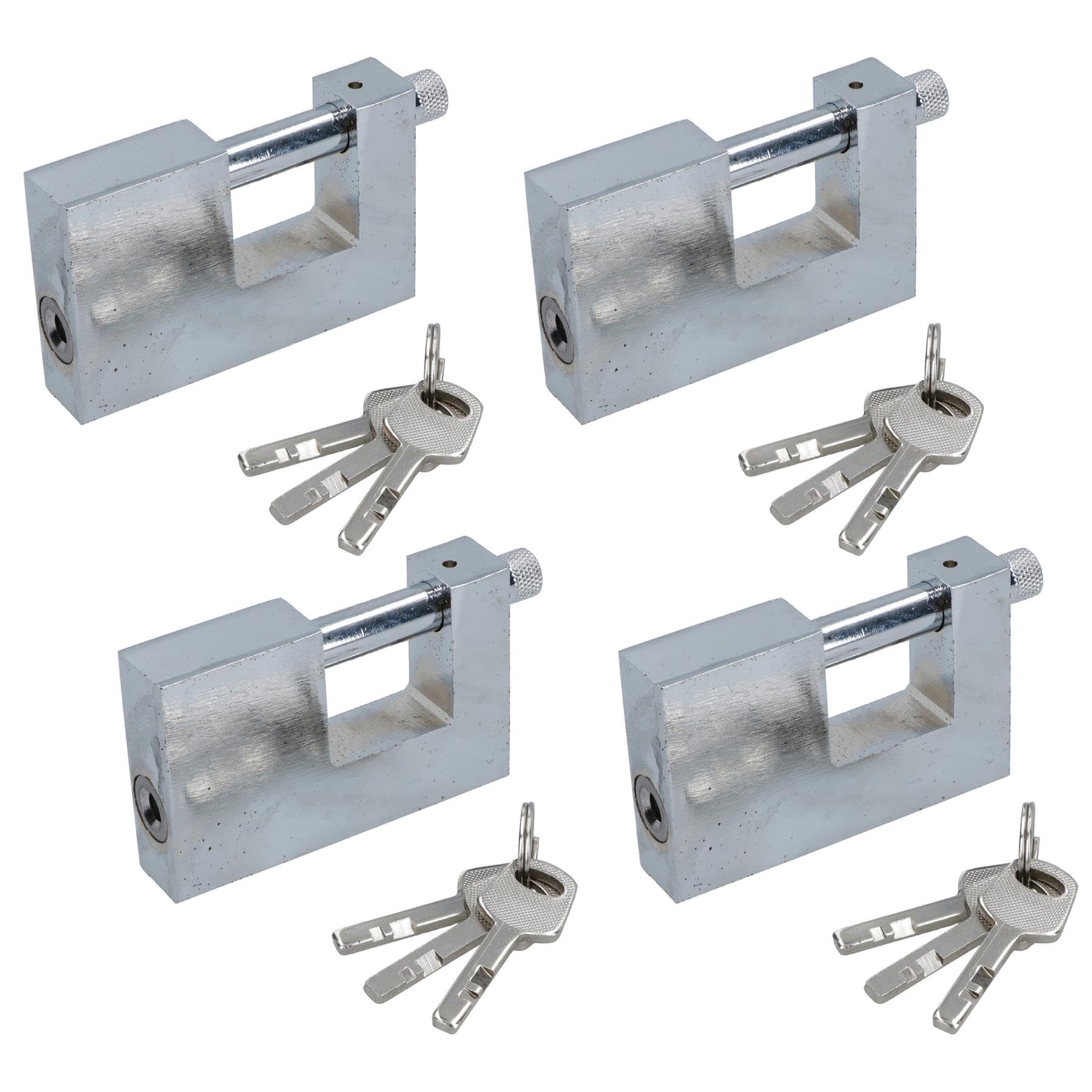 90mm Heavy Duty Beam Padlock Lock for Containers Shutter Doors Warehouses 4pc