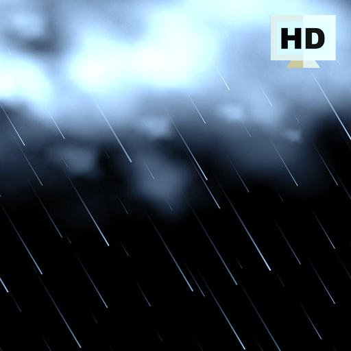 Regengeräusche schwarzer Bildschirmschoner