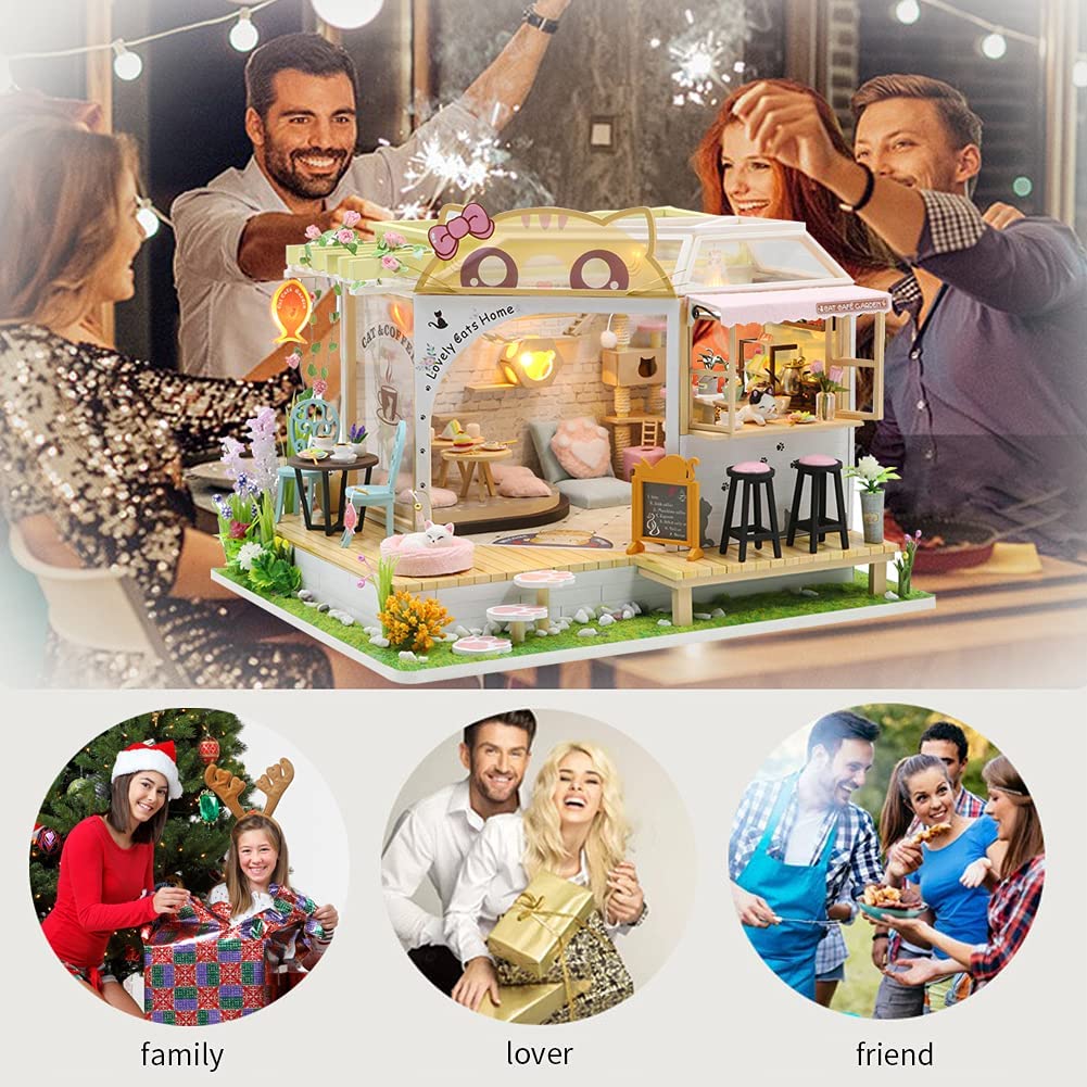 Cat Café DIY Miniature House Kit – Book Nook Store