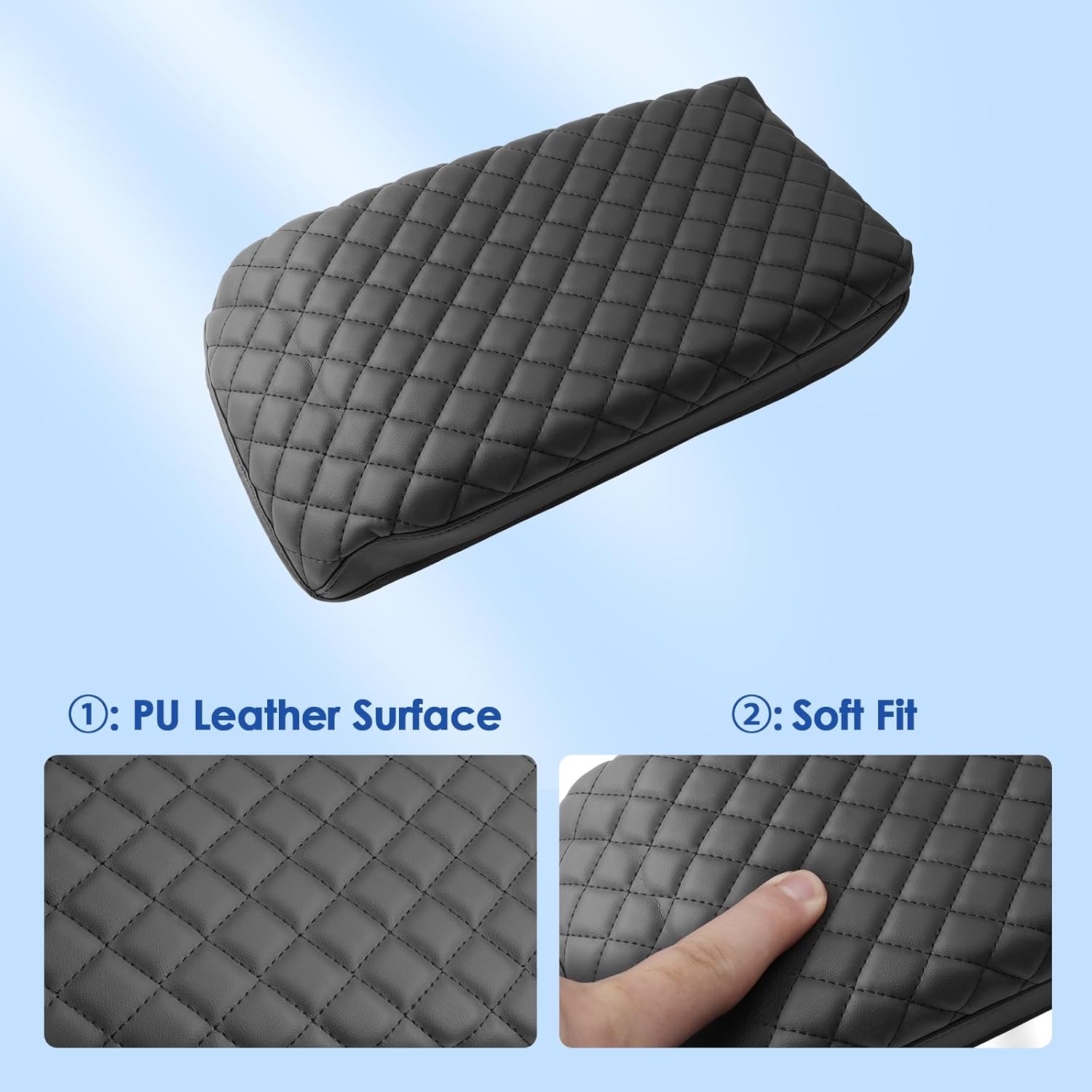 2024 2025 2026 Sorento Center Console Cover for Kia Sorento (LX/S/EX/SX/SX Prestige/X-Pro SX Prestige),Waterproof&Comfy Cushion Leather Armrest Cover 2025 Sorento X-Line Accessories (Padded)