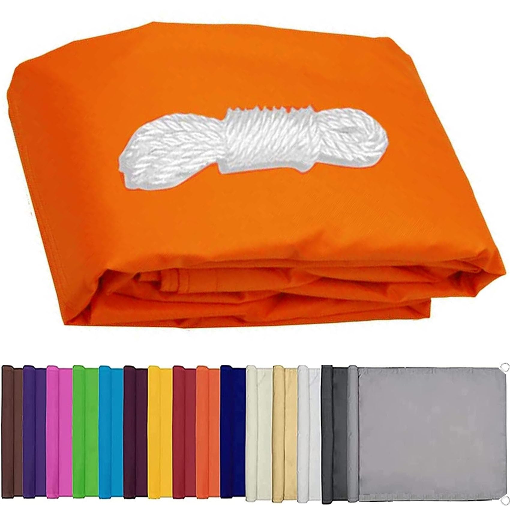 Voile d'ombrage imperméable 1.4x3.2 m toile orange rectangulaire terrasse