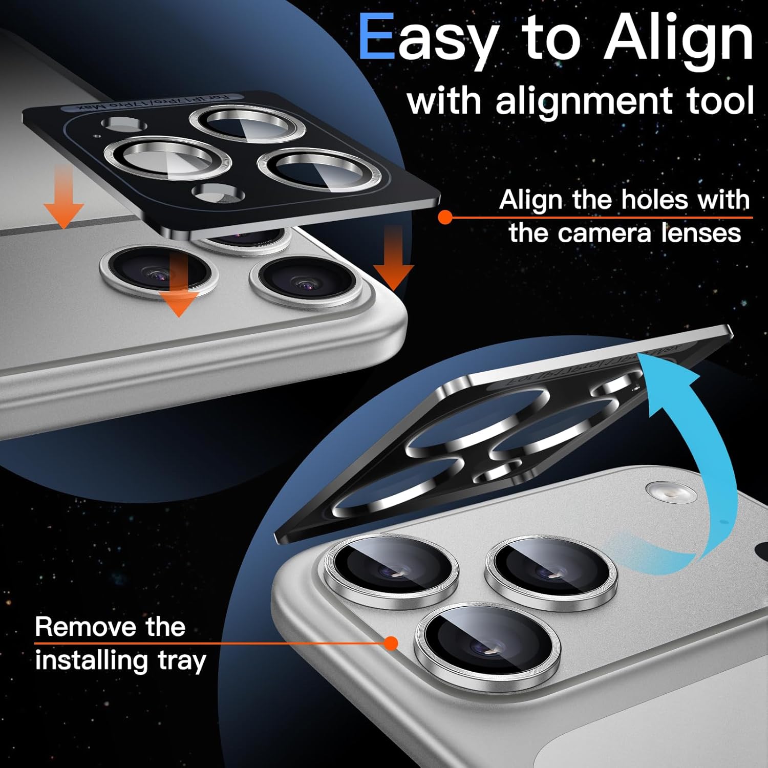 الاحترافي - جيتك واقي عدسة الكاميرا لموبايل ايفون 17 برو 6.3 ب... - view 3