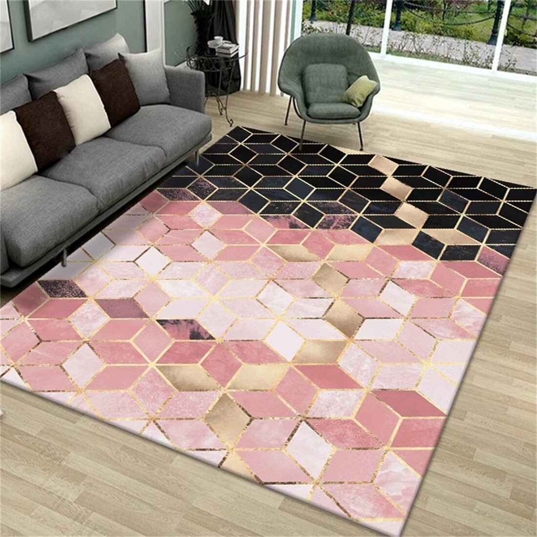 Tapis insonorisant rose bébé protégeant le sol du bruit et du froid